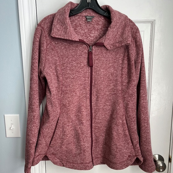 Soft fleece Eddie Bauer jacket.  Size L, EUC! - Picture 1 of 6